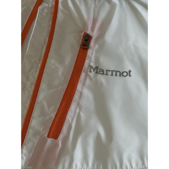 Marmot Spring Jacket white with orange trim and zippers size xl - Picture 3 of 10